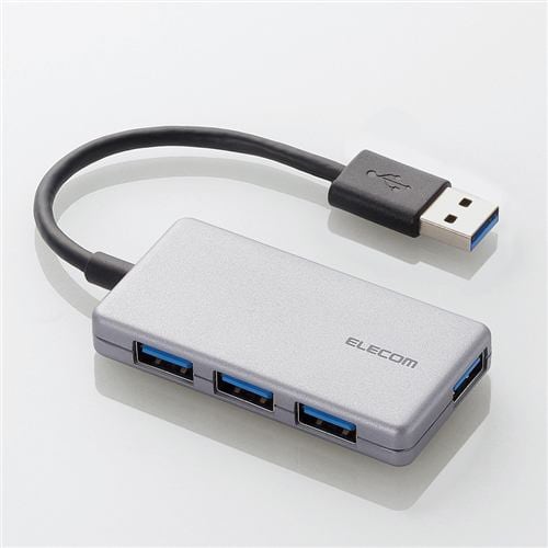 エレコム U3H-A416BSV 4ポートUSB3.0ハブ(スティックタイプ)