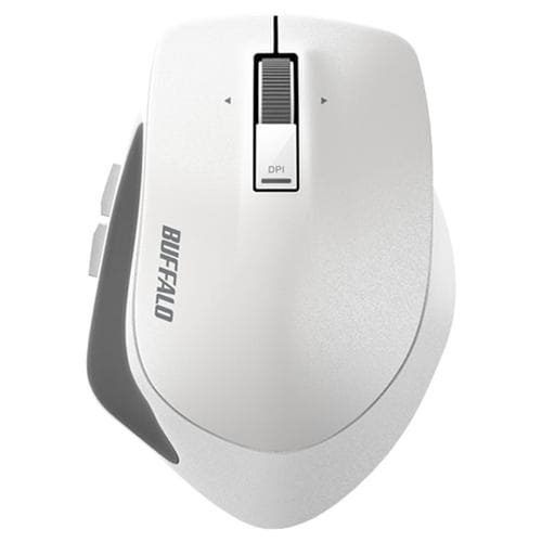マウス バッファロー Bluetooth 無線 ワイヤレス BSMBB500LWH PremiumFit Bluetooth3.0 BlueLED光学式 静音 5ボタン 横スクロール Lサイズ ホワイト