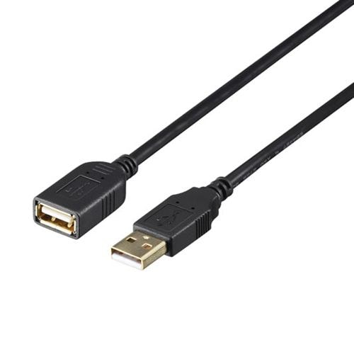 USBケーブル バッファロー BSUAAFR220BK USB2.0延長ケーブル A to A カーボン素子ねり込みタイプ 2m ブラック