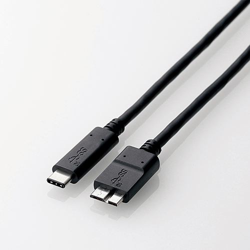 エレコム USB3-CMB10NBK USB3.1ケーブル(認証品、C-microB) 1m