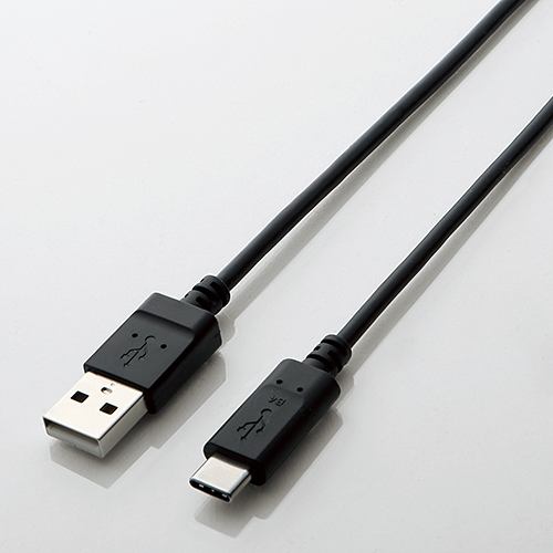 USBケーブル エレコム type-c TB-AC10NBK USB2.0ケーブル A-C 1.0m