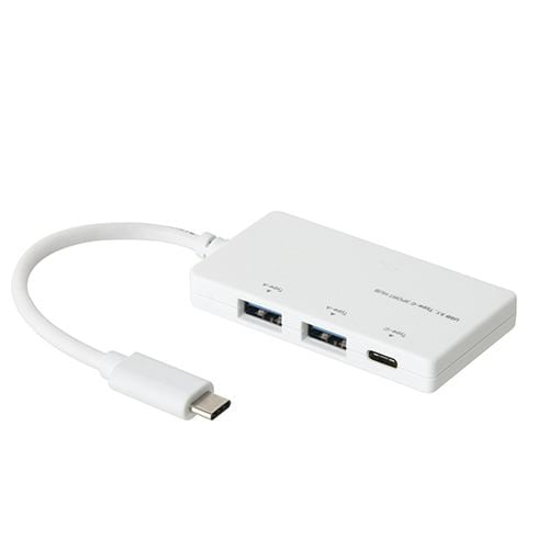 ナカバヤシ UH-C3103W USB3.1 Type-C 3ポートハブ ホワイト