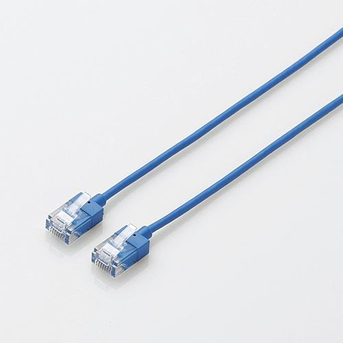 エレコム LD-GPASS／BU05 カテゴリー6A対応LANケーブル(超スリム&コンパクト) 0.5m ブルー