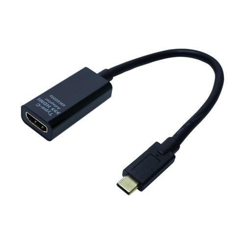 ミヨシ USA-CHD3／BK 4K60Hz対応 USB Type-C ? HDMI変換アダプタ ブラック