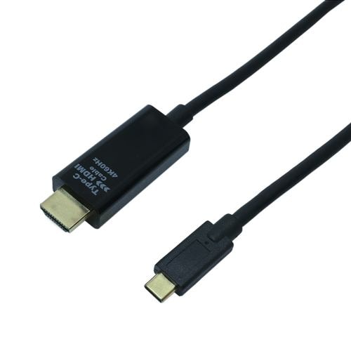 ミヨシ USB-CHDA2／BK 4K60Hz対応 USB Type-C ? HDMI変換ケーブル 2.0m ブラック