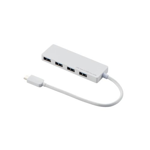 エレコム U3HC-A429BWH USB Type-C接続4ポートUSB3.1ハブ ホワイト