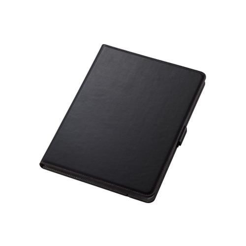 エレコム TB-A19R360BK iPad 10.2 2019年モデル フラップケース ソフトレザー 360度回転 ブラック