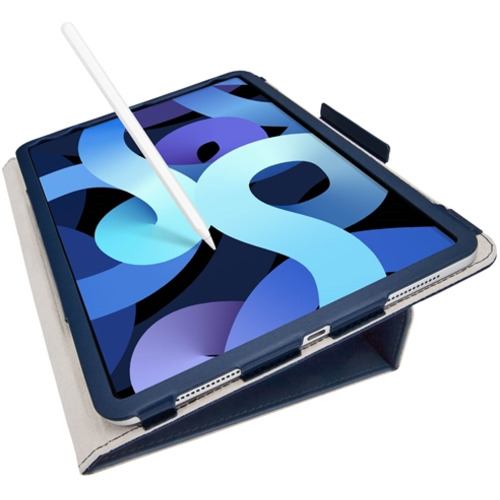 エレコム TB-A20MDPLCNV iPad Air 激安特価品 10.9インチ 第4世代 ドローイングアングル 軽量 レザーケース 送料無料 一部地域を除く 手帳型 ネイビー 2020年モデル