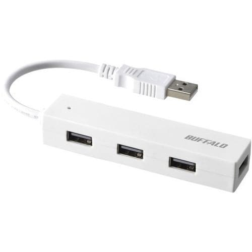 BUFFALO BSH4U050U2WH USBハブ 0.1m ホワイト