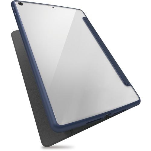エレコム TB-A21RTSLFCNV iPad 10.2 第9世代 TOUGH SLIM フレームカラー フラップ付き ネイビー