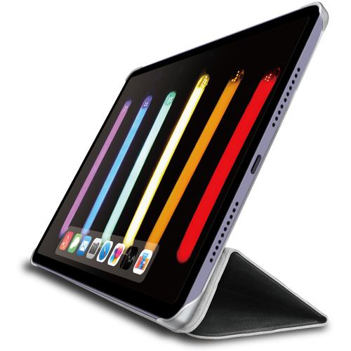 エレコム TB-A21SWV2BK iPad mini 第6世代(2021年モデル) フラップケース 背面クリア ソフトレザー 2アングル ブラック