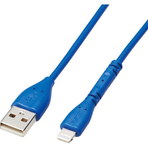 エレコム MPA-UALPSE10BU USB-A to Lightningケーブル イージーグリップ 1.0m ブルー