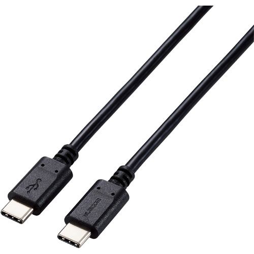 エレコム U2C-CC5PC10NBK USB2.0ケーブル C-Cタイプ 認証品 USB Power Delivery対応 5A出力 100W コンパクトコネクタ 1.0m ブラック