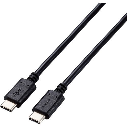 エレコム U2C-CC5PC20NBK USB2.0ケーブル C-Cタイプ 認証品 USB Power Delivery対応 5A出力 100W コンパクトコネクタ 2.0m ブラック