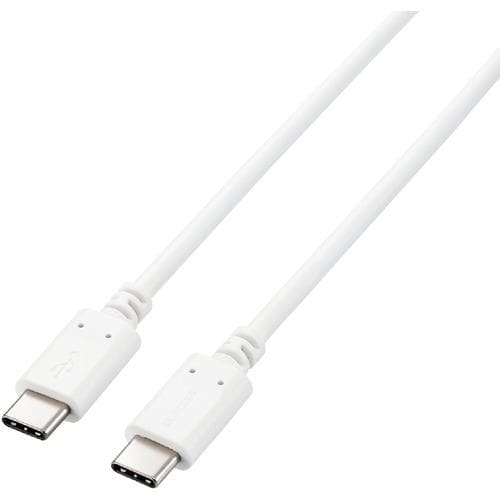 エレコム U2C-CC5PC20NWH USB2.0ケーブル C-Cタイプ 認証品 USB Power Delivery対応 5A出力 100W コンパクトコネクタ 2.0m ホワイト