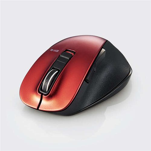 エレコム M-XGM15BBRD マウス／Bluetooth／5ボタン／Mサイズ／握りの極み／レッド MXGM15BBRD