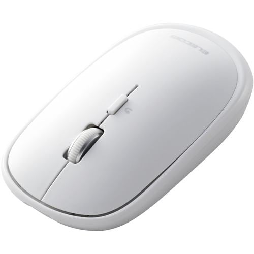 【推奨品】エレコム M-TM15BBWH マウス ワイヤレスマウス 無線 Bluetooth 静音 4ボタン 充電式 ホワイト