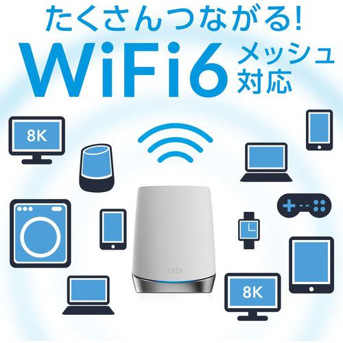 NETGEAR RBK752-100JPS Orbi WiFi 6 Mini 対応（11AX対応）トライ