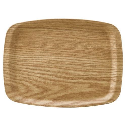 木製食器 ノンスリップオーバルトレー ＡＢＴ１７ ブラウン 28ｃｍ