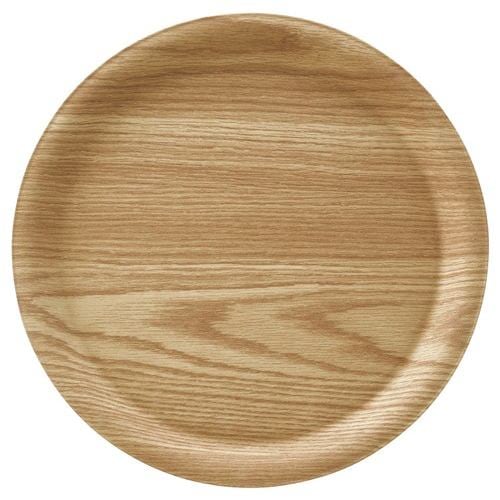 木製食器 ノンスリップラウンドトレー ＡＢＴ２５ ブラウン 36ｃｍ
