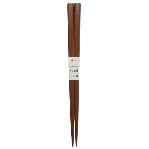 【在庫限り】木箸 ナチュラルウッド 茶 19．5cm