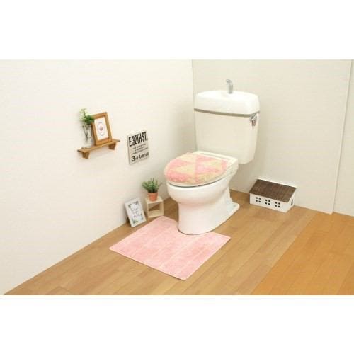 トイレ2点セット トイレマット 洗浄 暖房用フタカバー ピンク サンベルム 株 ヤマダウェブコム