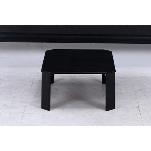 [幅75]ローテーブル 折りたたみ収納 UV塗装 幅75x奥行50x高さ32cm ブラック ルーチェ