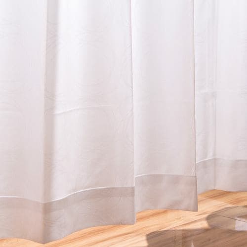 【GWspecialSALE対象品】[100×198]レースカーテン フロストレース ホワイト 2枚入 遮熱・断熱効果あり 外から室内が見えにくい UVカットウォッシャブル