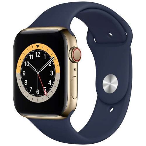 アップル Apple Mjxn3j A Apple Watch Series 6 Gps Cellularモデル 44mmゴールドステンレス スチールケースとディープネイビースポーツバンド ヤマダウェブコム