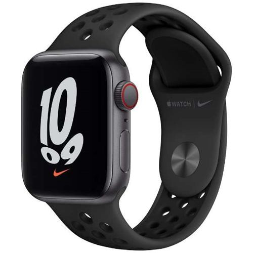 アップル(Apple) MKR53J/A Apple Watch Nike SE（GPS + Cellularモデル） 40mm スペースグレイアルミニウムケースとアンスラサイト/ブラックNikeスポーツバンド レギュラー