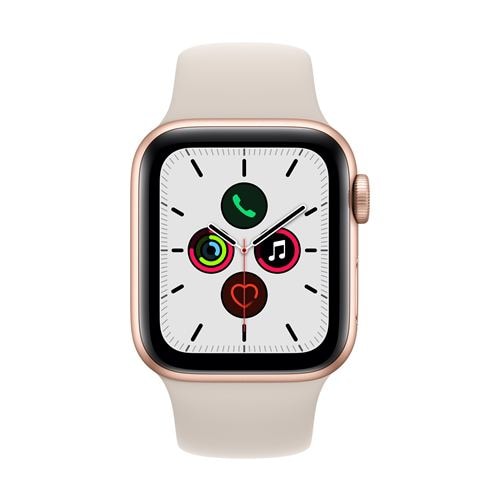 アップル(Apple) MKQ03J/A Apple Watch SE（GPSモデル） 40mm  ゴールドアルミニウムケースとスターライトスポーツバンド レギュラー