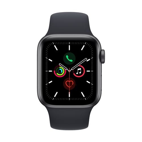 【台数限定】アップル(Apple) MKQ13J/A Apple Watch SE（GPSモデル） 40mm  スペースグレイアルミニウムケースとミッドナイトスポーツバンド レギュラー