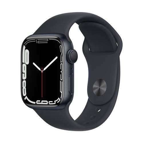 【クリックで詳細表示】アップル(Apple) MKMX3J/A Apple Watch Series 7(GPSモデル) 41mm ミッドナイトアルミニウムケースとミッドナイトスポーツバンド レギュラー