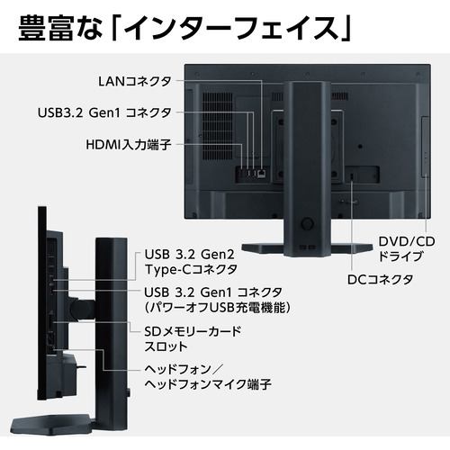 [推奨品]NEC PC-A2335DAB デスクトップパソコン LAVIE A23 ファインブラック
