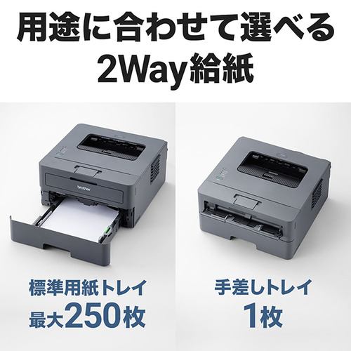 ブラザー HL-L2400D A4モノクロレーザープリンター (USB／両面印刷)