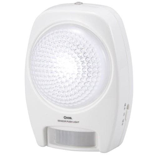 オーム電機 BO-LS20A5 LEDセンサープッシュライト 人感・明暗 白色LED