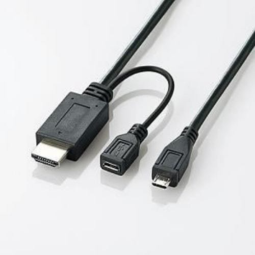 MPA-MHLHD30BK  MHL変換ケーブル(USB microBオス-HDMI TypeAオス／USB microBメス)3.0m  ブラック