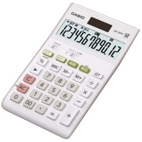 CASIO ジャスト型電卓 JW-200T-N