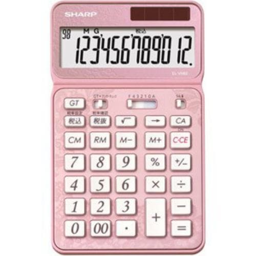シャープ 卓上電卓 12桁 50周年記念モデル ピンク EL-VN82-PX