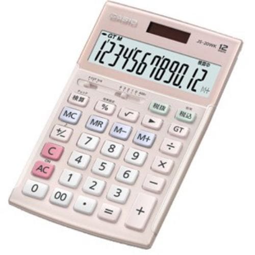 カシオ 本格実務電卓 12桁（ピンク） JS-20WK-PK