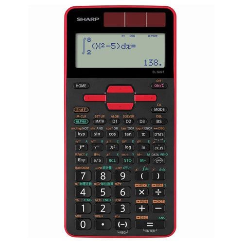 シャープ EL-509T-RX 関数電卓 559関数スタンダードモデル（赤）