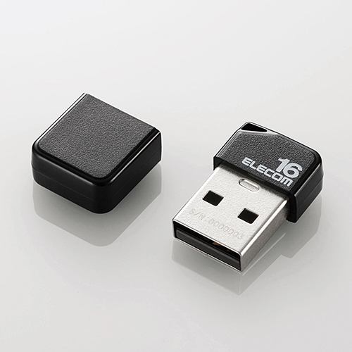 エレコム 超小型USB2.0USBメモリ 16GB MF-SU2B16GBK