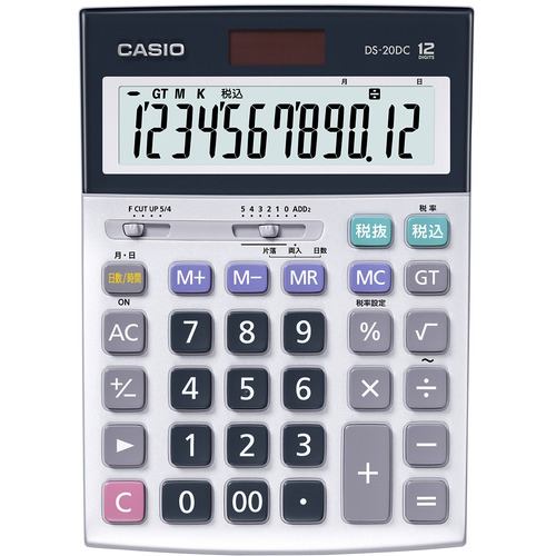 カシオ計算機 DS20DCN 電卓 CASIO 12桁デスク