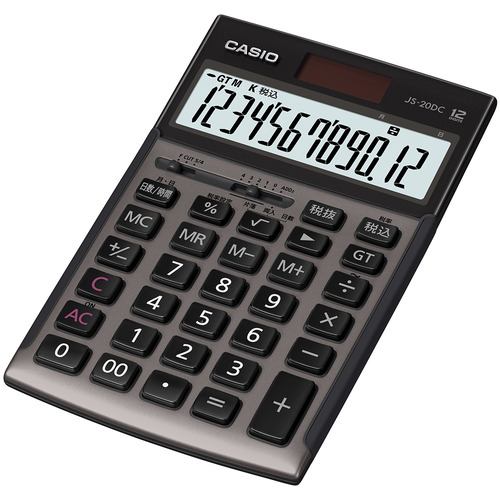 カシオ計算機 JS20DCGBN 本格実務電卓(ジャストタイプ) 12桁 ブラウン