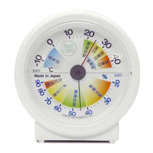 エンペックス TM-2411 生活管理温・湿度計「feel care」置型（ホワイト）