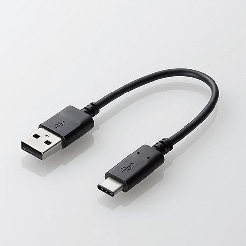 エレコム USB2.0ケーブル(認証品、A-C) 0.15m MPA-AC01NBK
