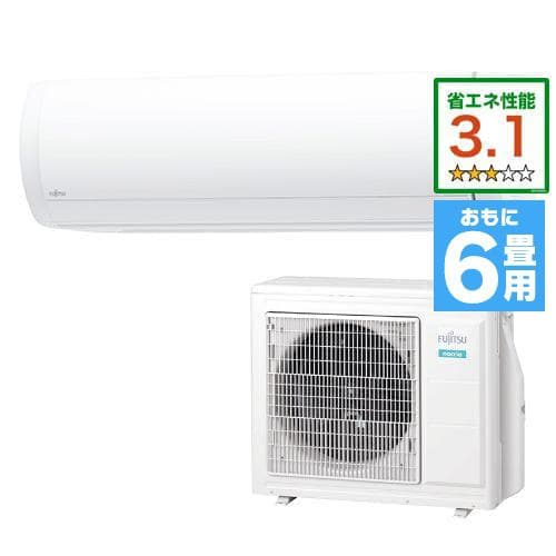 【推奨品】富士通ゼネラル AS-XW22K-W エアコン 「ノクリア XWシリーズ」加湿器セットモデル (6畳用) ホワイト