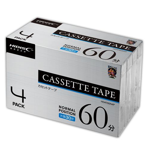 磁気研究所 HDAT60N4P カセットテープ ノーマルポジション 60分 4巻