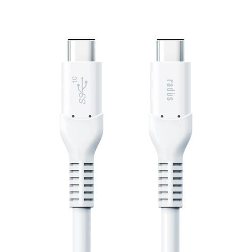 【クリックで詳細表示】ラディウス RK-CCC10W USB3.1(GEN2) Support Type C to Type C Cable White 約1.0m ホワイト