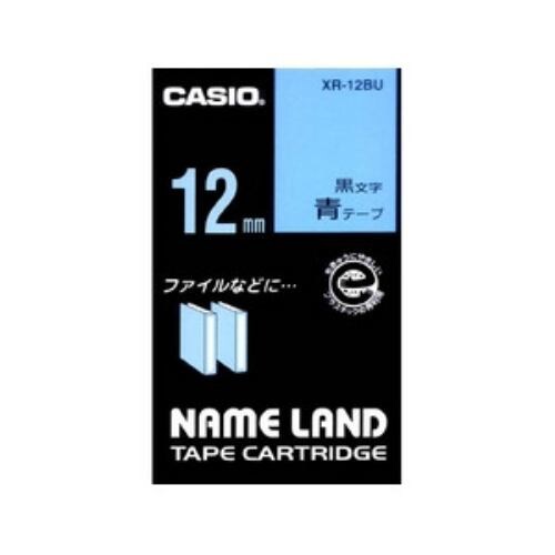 カシオ(CASIO) XR-12BU  青地テープ／黒文字 ネームランド用スタンダードタイプ